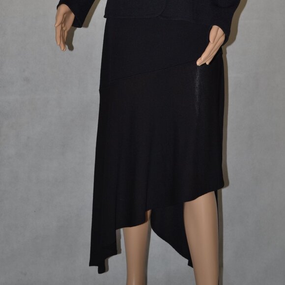 ST. JOHN EVENING BLACK SPANISH-STYLE SKIRT SET SIZE 6 - Picture 6 of 13